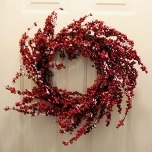 Kirkland's "snow" frosted holly wreath